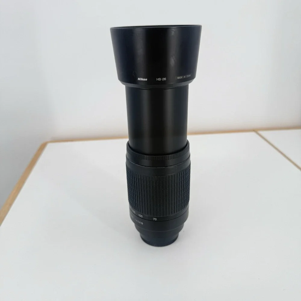 70-300mm AF Nikon Black Telephoto Zoom Lens with Caps & Hood